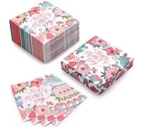 RUSPEPA 50 Servilletas para el Día de la Madre - Servilleta Desechable de Papel de 3 Capas para Almuerzo, Oro Rosa, Rosa, Floral, Feliz Día de la Madre - 16,5x16,5 cm/33x33 cm (desplegada)