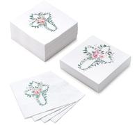 RUSPEPA Servilletas Cruzadas De 50 Piezas - Servilleta De Papel Desechable De 3 Capas, Perfecta para Comer, Uso Diario - 16,5x16,5 Cm / 33x33 Cm (desplegada)