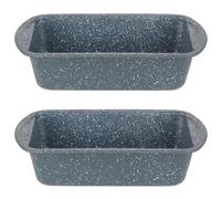 Russell Hobbs COMBO-5443 - Juego de 2 moldes antiadherentes de acero al carbono de 28 cm con asas, fácil de limpiar para pasteles, pan y pan de malta, colección Nightfall Stone