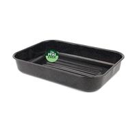 Russell Hobbs CW11431 42cm bandeja para asados de esmalte profundo, fácil de limpiar y apta para lavavajillas, placa de carne y rejilla, apta para horno hasta 230 grados, Negros