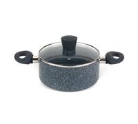 Russell Hobbs RH00846EU Cazo Antiadherente De 20 cm, De La Colección Nightfall Stone, De Aluminio Prensado, Inducción Adecuada, Cocina Con Menos Aceite, Mango De Baquelita, Mármol Azul