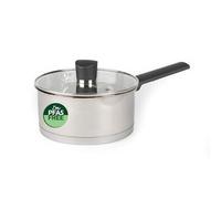 Russell Hobbs RH01163EU Cazo Con Tapa De La Colección Excellence, 18 cm, De Acero Inoxidable Y Acabado Con Pulido Espejo, Apto Para Placas De Inducción Y Lavavajillas, Tapa De Vidrio, Libre De PFOA