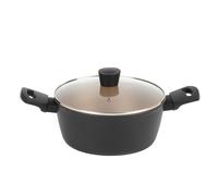 Russell Hobbs RH01670BEU7 Opulence Collection Olla con Tapa, Antiadherente, Inducción y apto para lavavajillas, Negro y Oro, Acero inoxidable, 24 cm