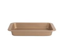 Russell Hobbs RH01689GEU7 Fuente Ligero Para Hornear De La Colección Opulence 36 cm Bandeja De Horno Con Superficie Antiadherente Fácil De Limpiar, Cocinar Con Menos Aceite, Acero Al Carbono, Dorado