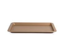 Russell Hobbs RH01690GEU7 Bandeja de horno de acero al carbono de 37 cm, superficie antiadherente, fácil limpieza, diseño elegante, dorado, Ideal para carnes, verduras, dulces y dulces
