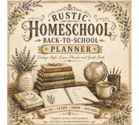 Rustic Homeschool Back-to-School Planner: Vintage Style Lesson Planner and Grade Book: Weekly and Monthly Homeschool Organizer for the Academic School Year