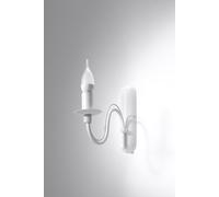 Rústico Wandleuchte E14 Blanco Pared Aplique Lámpara Rústica Luz Interior