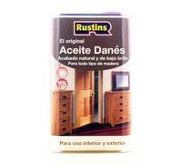 Rustins 1L Danish Oil - Aceite danés claro original para todo tipo de madera - exterior e interior - seguridad, comida y juguetes 12 à 14 m²