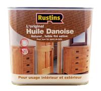 Rustins 2.5L Aceite danés claro original para todo tipo de madera - exterior e interior - seguridad, comida y juguetes 30 à 35 m²