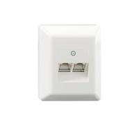 Rutenbeck 13010131 - toma telefono superficie uae 2 salidas 2x8 blanco