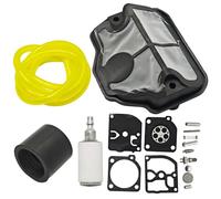RUURUU Kit de carburador de colector de admisión de manguera de filtro de aire y combustible para motosierra Husqvarna 136 137 141 142, repuesto 530029811