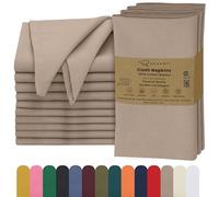 Ruvanti Juego de 12 servilletas de Tela de 18 x 18 Pulgadas, Lavables, Suaves y absorbentes, 100% algodón, Bodas, Navidad, servilletas de Acción de Gracias, servilletas de Cena, Color