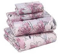 Ruvanti - Sábanas 100% algodón, Juego de Cama de 4 Piezas, sábanas de Bolsillo Profundo, Juego de sábanas refrescantes Que Incluye 1 sábana encimera, 1 sábana Bajera Ajustable y 2 Fundas de Almohada.