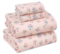 Ruvanti Sábanas 100% algodón, sábanas de percal Frescas para Cama tamaño Queen, Juego de sábanas Transpirables y duraderas con Bolsillo de 40.6 cm de Profundidad, Primavera, 4 Piezas