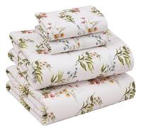 Ruvanti Sábanas de Cama tamaño matrimonial, 100% algodón, 4 Piezas, Ropa de Cama de Tejido de percal Suave y Transpirable, Bolsillo Profundo de 40.6 cm, estándar de Hotel, sensación Fresca y Fresca