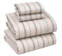 Ruvanti Sábanas de Cama tamaño matrimonial, 100% algodón, 4 Piezas, Ropa de Cama de Tejido de percal Suave y Transpirable, Bolsillo Profundo de 40.6 cm, estándar de Hotel, sensación Fresca y Fresca