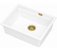 Ruvetti Latios fregadero suspendido 54.5x43.5 cm blanco 3001LA_WH60_P-PVDCH