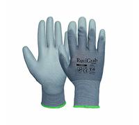 Ruvigrab - Guante de Trabajo Transpirable de Poliuretano | Guante jardineria | Guantes para Industria, Construcción, Agricultura o Uso General | Guante Trabajo Hombre y Mujer