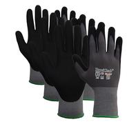 Ruvigrab Guante nylon/lycra recubrimiento nitrilo microporoso transpirable (Paquete de 3)