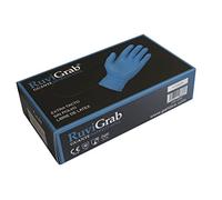 Ruvigrab - Guantes desechables de Nitrilo azul, caja de guantes certificados EN374-5 EN374-1 químicos, libre de látex y sin polvo