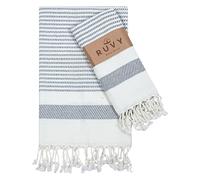 Ruvy - Juego de 2 Toallas de Mano turcas, 18 x 40 Pulgadas, 100% Algodón, Decorativas para Baño, Cocina, Yoga, Gimnasio, SPA, té, Paño de Color Gris