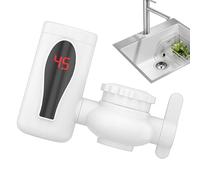 Ruwshuuk Grifo De Agua Caliente Instantánea - Calentador De Agua Sin Tanque - Dos Modos Giratorio Pantalla LED Digital Para Sala De Descanso Cocina Baño Pequeños Apartamentos Camping Exterior Y