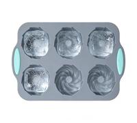 Ruwshuuk Molde para chocolate de Navidad, desmoldado fácil antiadherente, bandeja de hielo de silicona con guirnalda navideña, para cocinar whisky, bebidas, café y leche