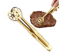 Ruwshuuk Pinzas para cocinar, pinzas para cocinar, pinzas de carne antideslizantes de acero inoxidable, utensilios de cocina, abrazadera de bloqueo pesado para , freír, enchapado