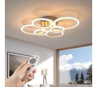 RUYI 72W Lampara Techo Salon, 6 Anillos Moderno Plafón LED con Mando,6400LM