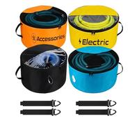 RV Hose Storage Bag - 4 Pieces Waterproof Breathable Organizer | Two-Way Zipper Closures With Visible Cover | Oxford Cloth Material 45.7x25.4cm Size For Electrical Cord Camping Garden Accessories Wast