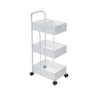 Rv2sGf3kH Carro de Cocina Estante De Almacenamiento For Carrito, Metal For Cocina Y Baño, For Móvil, con Ruedas(Blanco,Medio)