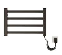 RVUEM Toallero Calefactable Inteligente, Secatoallas De Pared De 80 W, Calentador De Toallas EléCtrico PequeñO, Temperatura Constante, 4 Barras, Enchufable, para BañO