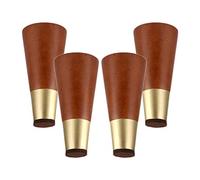 RWRAPS Juego de 4 Patas de sofá cónicas de Madera Maciza con Patas de Repuesto con Funda de Cobre (Cono Recto de 18 cm/7 Pulgadas) (Cono Recto de 12 cm/5 Pulgadas)