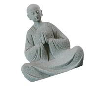 Rxgiasup Accesorios de acuario, figuras de Budas, estatuas de monje rezando, adorno de Buda de resina para peceras, decoración del hogar, estatua de monje rezando