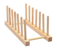 Rxgiasup Estante de madera resistente de varios niveles para almacenamiento de platos de tazas, estante de secado ventilado para encimera, estante de almacenamiento de varios niveles