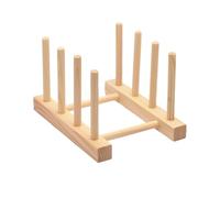 Rxgiasup Estante de madera resistente de varios niveles para almacenamiento de platos de tazas, estante de secado ventilado para encimera, estante de almacenamiento de varios niveles