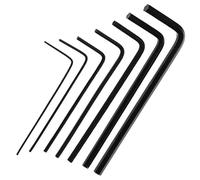 Ryaupy 7PCS 0,7 mm a 3 mm Juego de mini destornilladores hexagonales negros - Juego de herramientas de mini llave - Adecuado para trabajos delicados