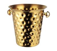 RYing Cubitera Acero Inoxidable 5L- Champanera con Asas- Cubo Enfriador de Bebidas para Bar, Fiesta, Barbacoa, Uso en Interiores y Exteriores (Oro)