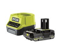Ryobi - 1 batería One+ Litio+ 18 V - 2 Ah y 1 Cargador rápido 2 A - RC18120-120CG