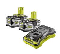 Ryobi Set de cargador y 2 baterías recargables RC18150-250 Litio Ion 18V 5Ah cargador 5.0A