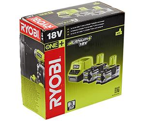 Ryobi 5133003364 - Pack cargador 1 h + 2 baterías litio-ion 18v 5,0 ah