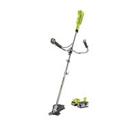 RYOBI- Desbrozadora 18V - Cable Ø 1 x 1,6 mm - Cuchilla Tri-Arc™ de 3 dientes 20 cm - 1 batería de litio+ 18V 4,0 Ah y 1 cargador rápido de 2,0 A - RBC18X20B4F
