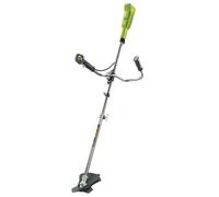 RYOBI Desbrozadora Inalámbrica 18V One+ con Cuchilla Tri-ARC y Cabezal de Hilo - Arnés Vertebrae Ergonómico - (Sin batería)
