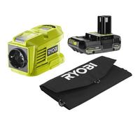Ryobi Kit de viaje con Panel Solar 21 W, Cargador RY18BI150B-0 y Batería 18 V 2.0 Ah