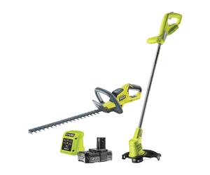 Ryobi one+ 18 voltios: tamaño setos 45 cm + cortadores de basura 25 c