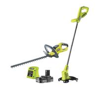 Ryobi Pack cortasetos y cortabordes 18V ONE+ – 45 cm/25 cm – 1 batería 2,0 Ah