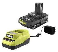 Ryobi One+ Batería de Iones de Litio de 18 V y Kit de Cargador, Rendimiento de Clima Extremo, Carga rápida Menos de 1 Hora