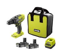 Ryobi Taladro percutor inalámbrico R18PD3-220S 18V (2 x 2,0 Ah) ONE+