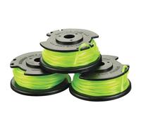 Ryobi Carretes de hilo trenzado RAC143 para cortabordes Ø 2,0 mm Compatible con RLT36, Blíster 3 uds