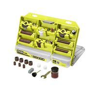RYOBI RAR800K-120 - Estuche de 120 accesorios miniherramienta - Grabado, pulido, lijado, precisión, compatible con Dremel